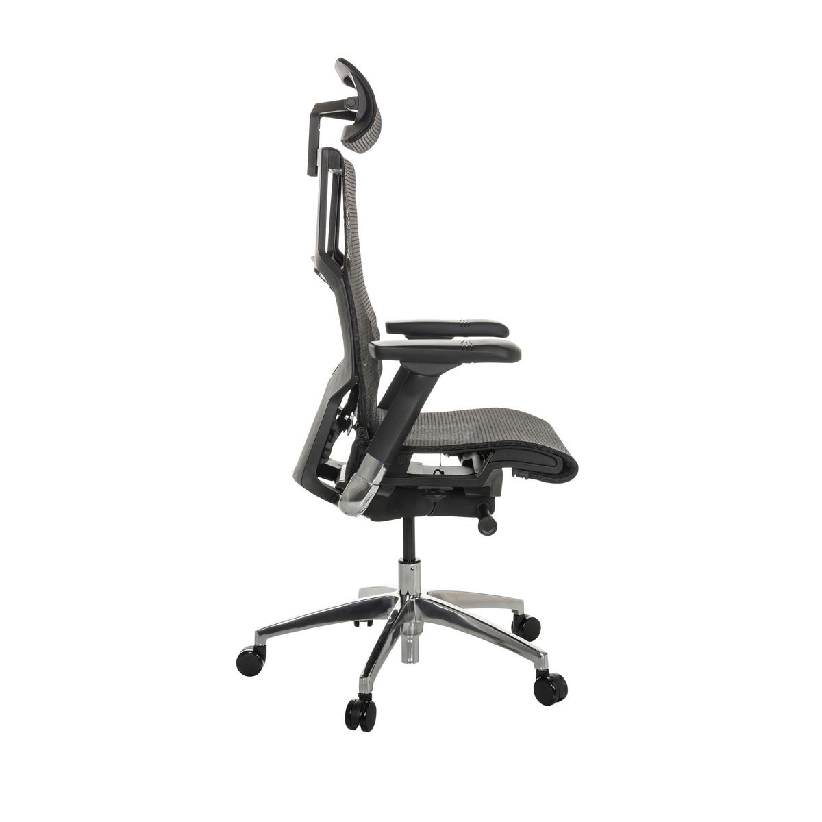 Drehstuhl Dynafit II - Silberfarben/Schwarz, Basics, Kunststoff/Textil (67/119-135/60cm) - MID.YOU