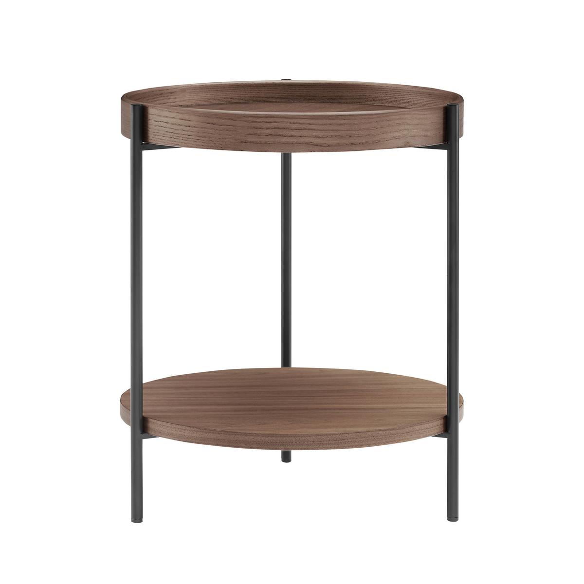 Couchtischset 2-teilig Walnussfarben - Walnussfarben/Schwarz, Design, Holzwerkstoff/Metall (44-69/44-69/49-39cm) - Livetastic