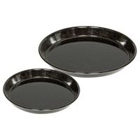 Pizzablech-set 2-tlg. Ø 28/32 Profibäcker - Schwarz, KONVENTIONELL, Metall (28 + 32cm) - Riess