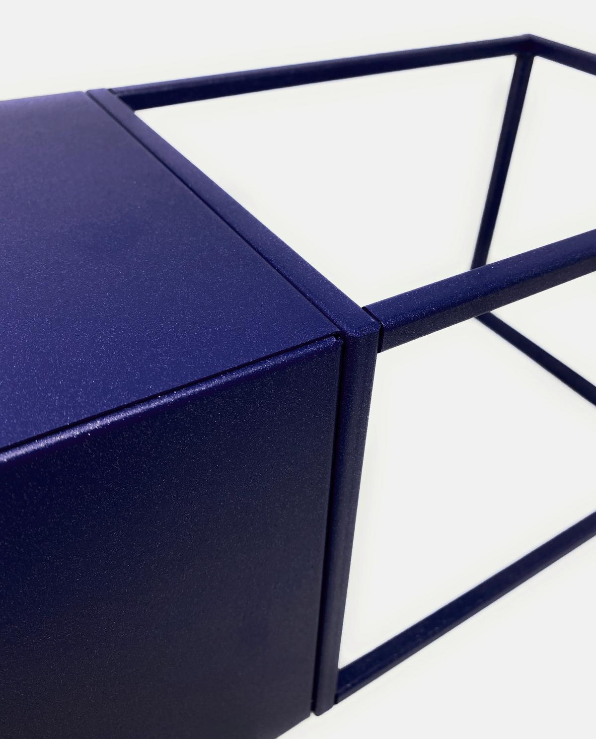 Blumenständer Metall Dunkel- Blau Bxhxt: 19x67x19 Cm - Dunkelblau, Basics, Metall (19/67/19cm)