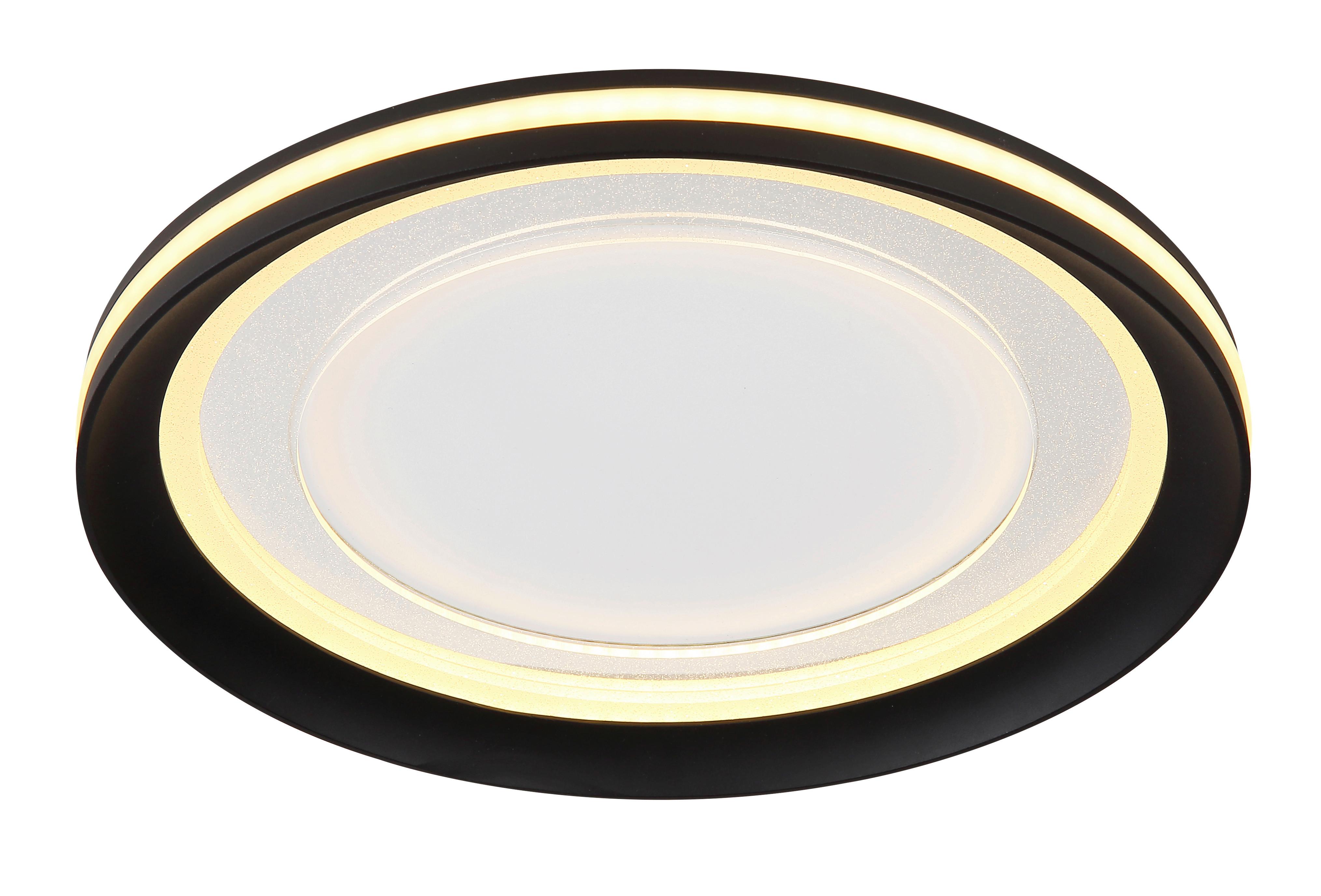 Deckenleuchte 48918-18 - Opal/Schwarz, Basics, Kunststoff/Metall (30/5,5cm) - Globo