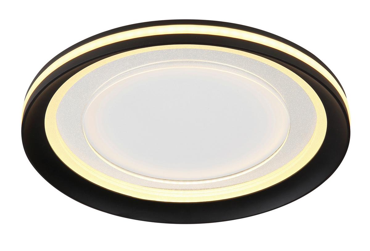 Deckenleuchte 48918-18 - Opal/Schwarz, Basics, Kunststoff/Metall (30/5,5cm) - Globo