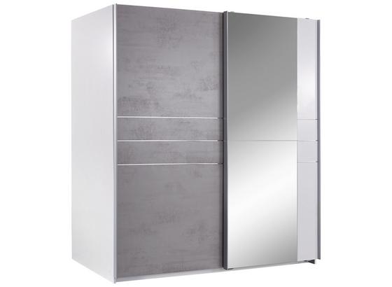 Skříň S Posuvnými Dveřmi Stripe - šedá/bílá, Moderní, dřevo/kompozitní dřevo (180/198/64cm) Skříň S Posuvnými Dveřmi Stripe - šedá/bílá, Moderní, dřevo/kompozitní dřevo (180/198/64cm)