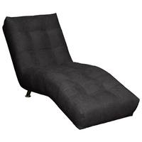 Relaxační lehátko Isabella, černé - černá/barvy chromu, Moderní, kov/textil (68/88/164cm)