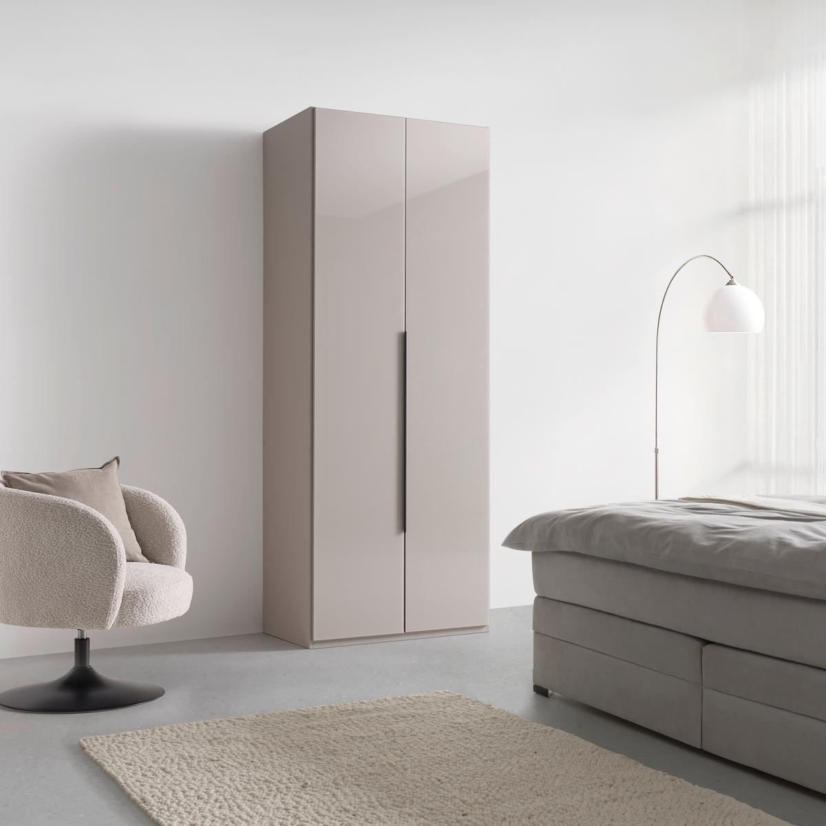 Šatníková skriňa NEW YORK - čierna/sivá, Konventionell, kov/kompozitné drevo (90/236/58cm)