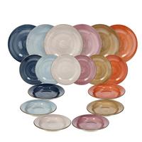 TAFELSERVICE VELA ASTRA - Blau/Pink, Design, Keramik - Tognana
