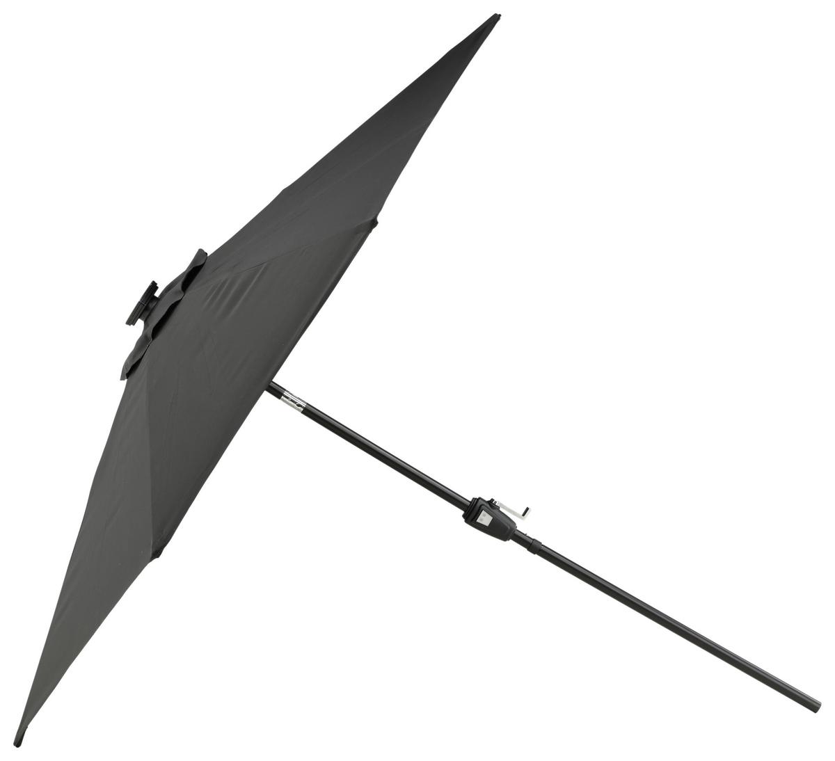 Sonnenschirm Sabal DM: 270cm H: 241cm Schwarz - Schwarz, KONVENTIONELL (270/241/270cm) - Gardenson