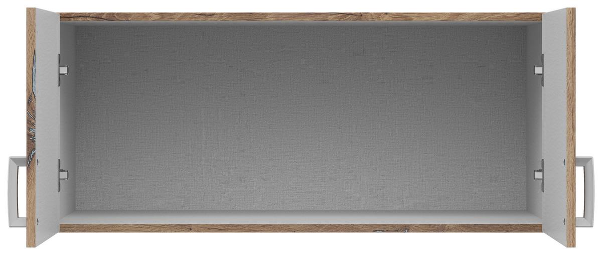 Nadstavec BRANDO 91cm dekor dub Flagstaff - farba duba/strieborná, Konventionell, kompozitné drevo/plast (91/39/54cm)