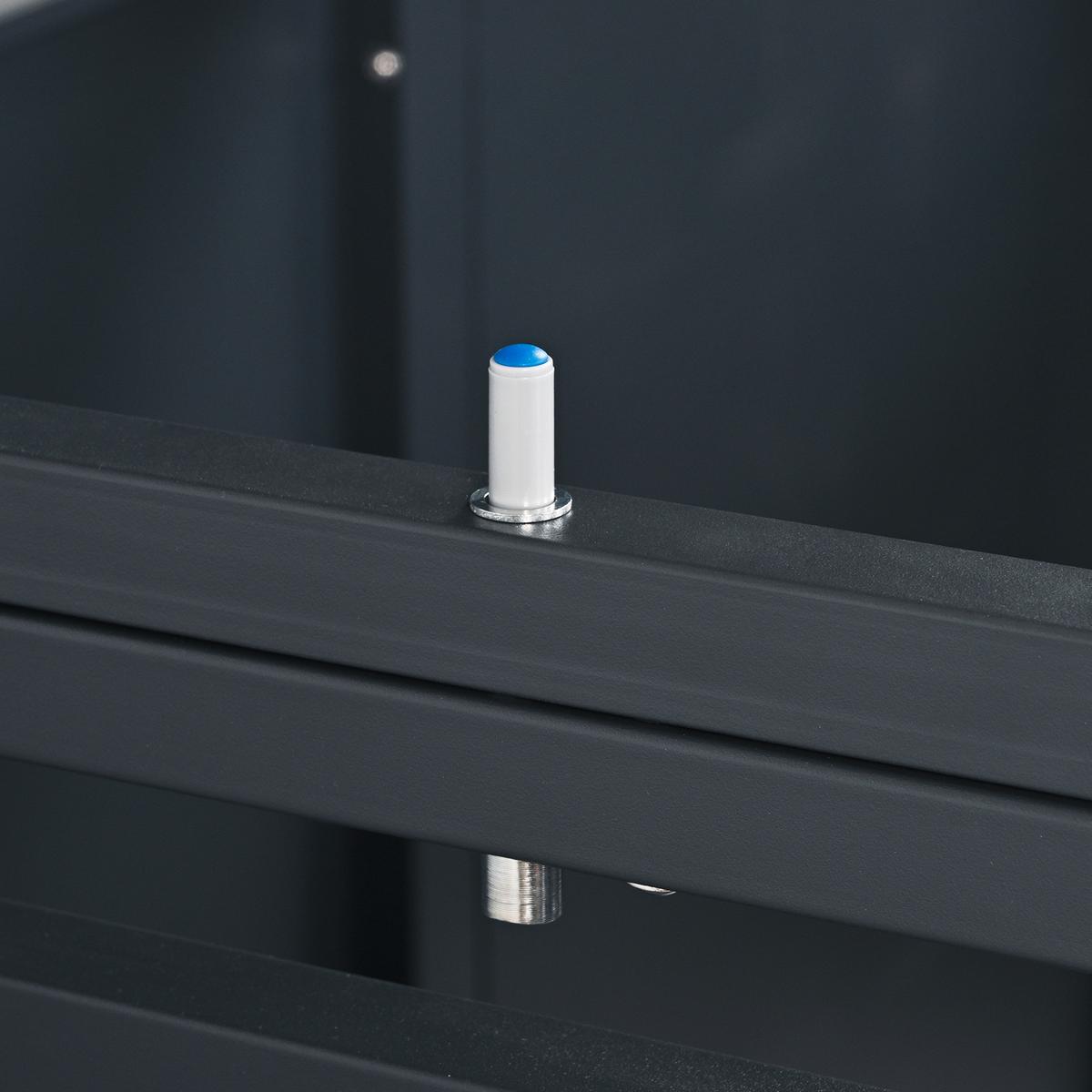 Aufbewahrungsbox Lucas 3x240 Liter - Anthrazit, Basics, Metall (200/80/116cm) - Ambia Garden