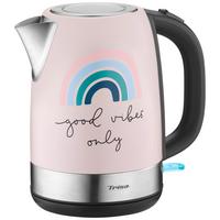 Wasserkocher Hellrosa Edelstahl  1,7 L 2200 W - Hellrosa, KONVENTIONELL, Metall (21/15/22cm) - Trisa Electronics