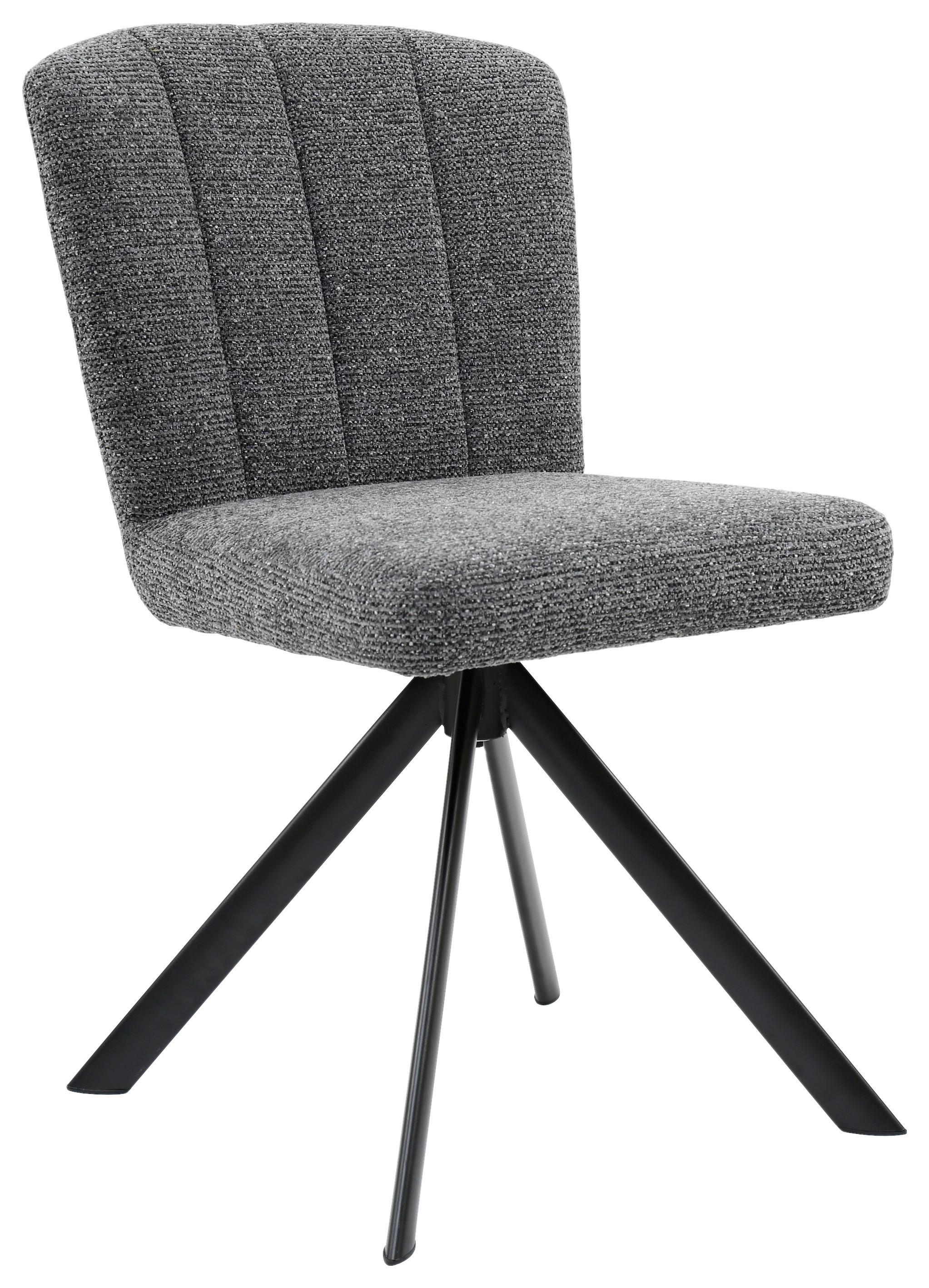 Otočná stolička NORA sivá - čierna/sivá, Modern, kov/drevo (52/87/64cm) - Premium Living