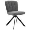 Otočná stolička NORA sivá - čierna/sivá, Modern, kov/drevo (52/87/64cm) - Premium Living
