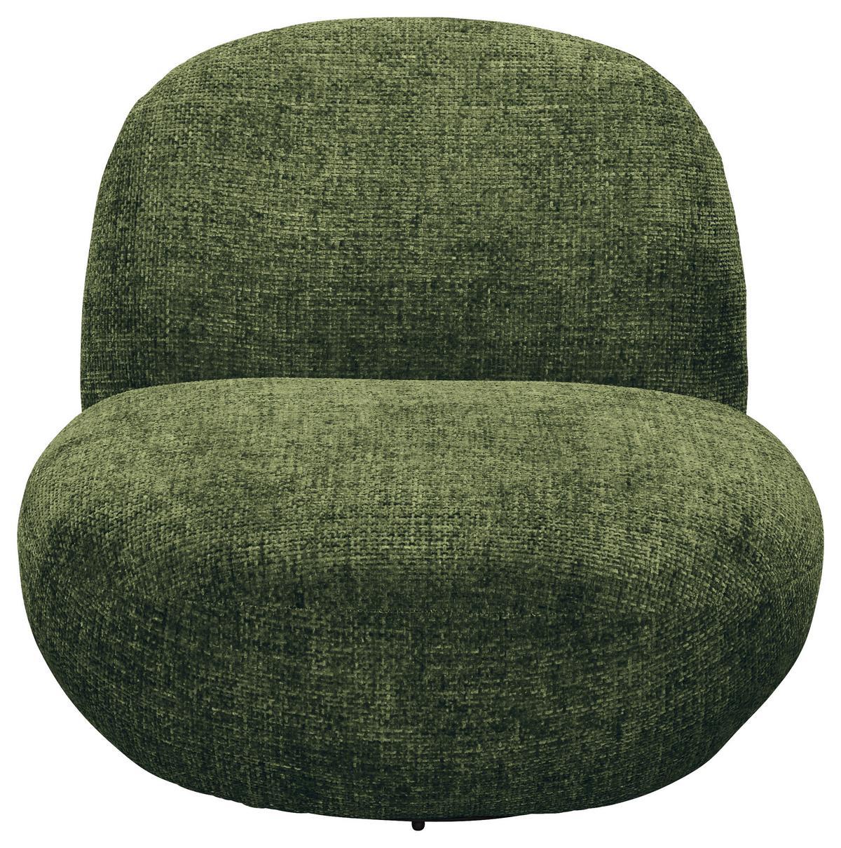 Sessel Chris Dunkelgrün B: 85 cm - Dunkelgrün/Schwarz, MODERN, Textil (85/70/99cm) - MID.YOU
