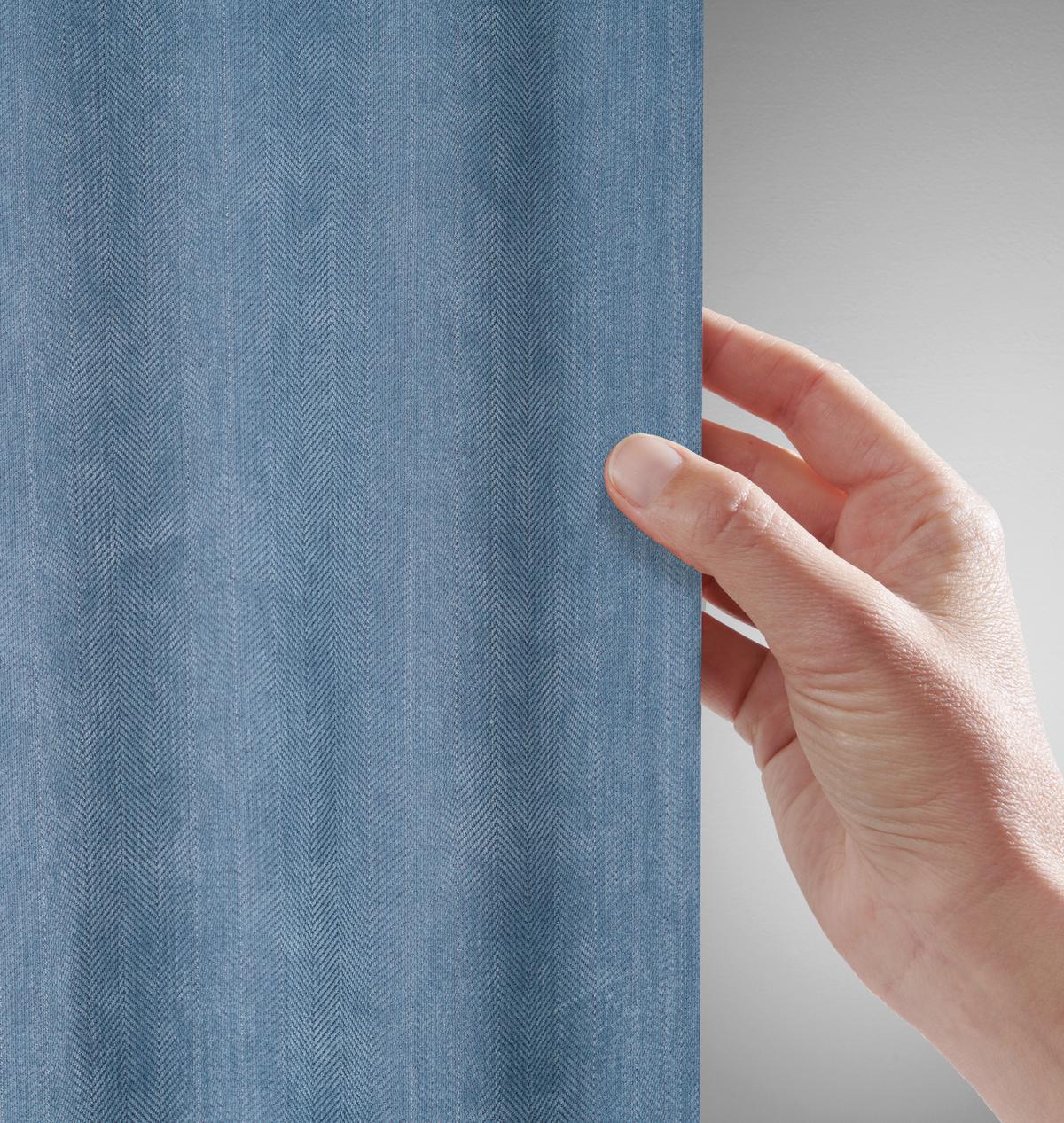 Hotový závěs Linus, 140/255cm, modrá - modrá, Design, textil (140/255cm) - Premium Living