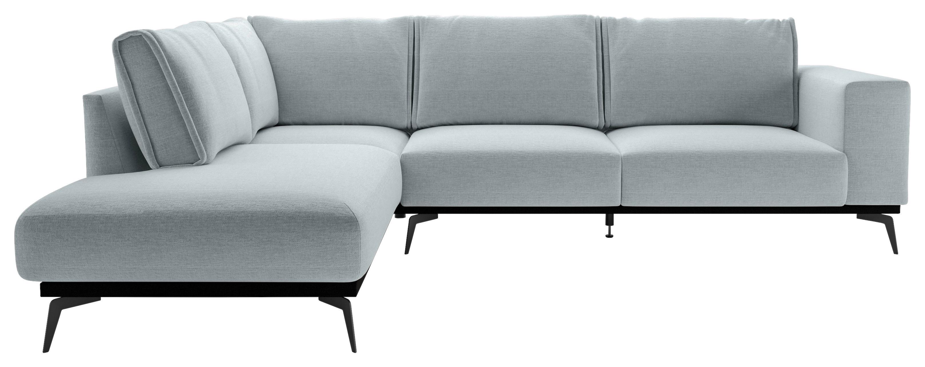 Sedací souprava ISOLDE, levá, světle šedá - černá/světle šedá, Design, kov/dřevo (200/293cm) - MID.YOU