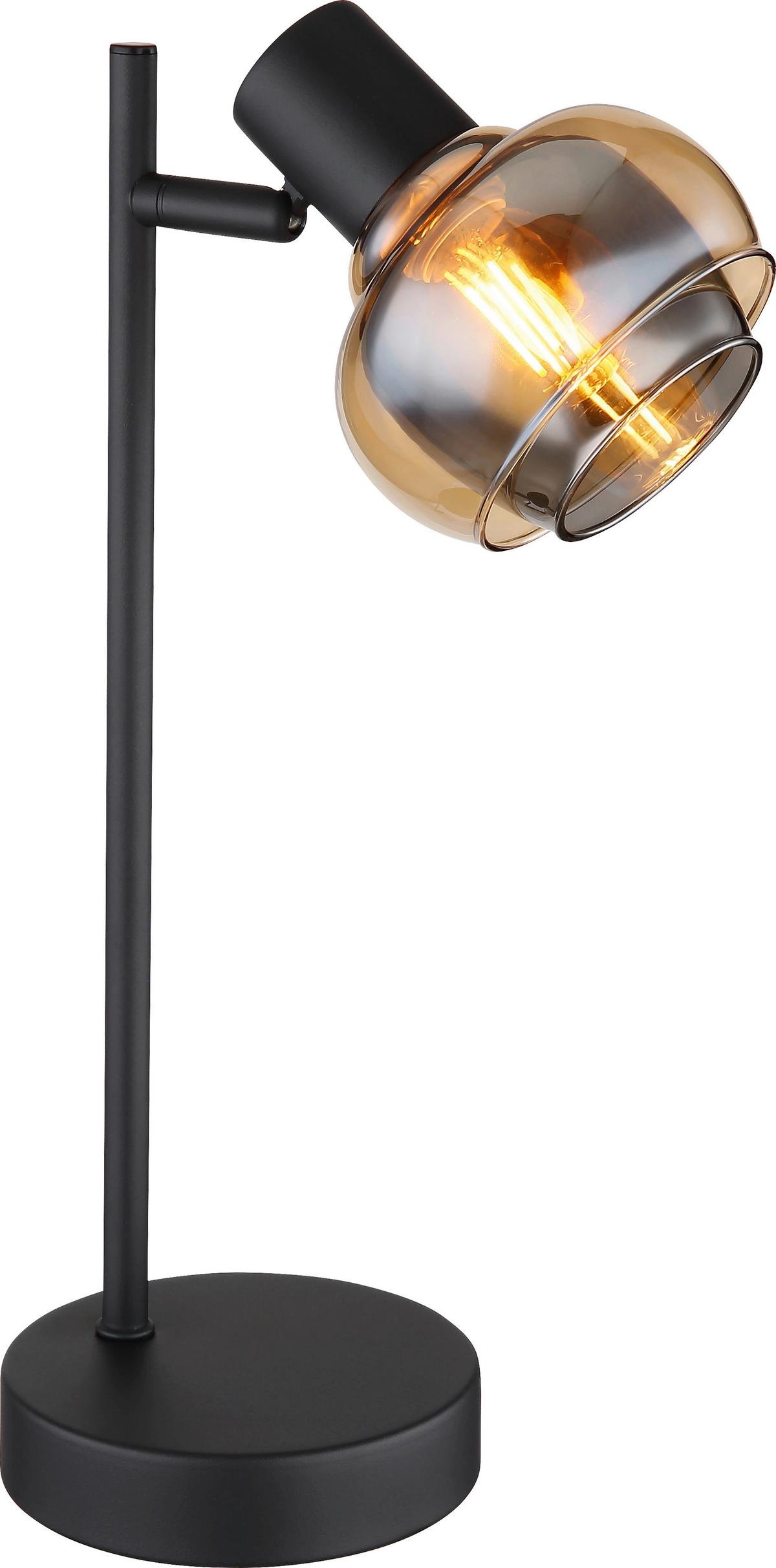 Tischleuchte Maxim - Schwarz, MODERN, Glas/Metall (14,5/12,5/35cm) - James Wood