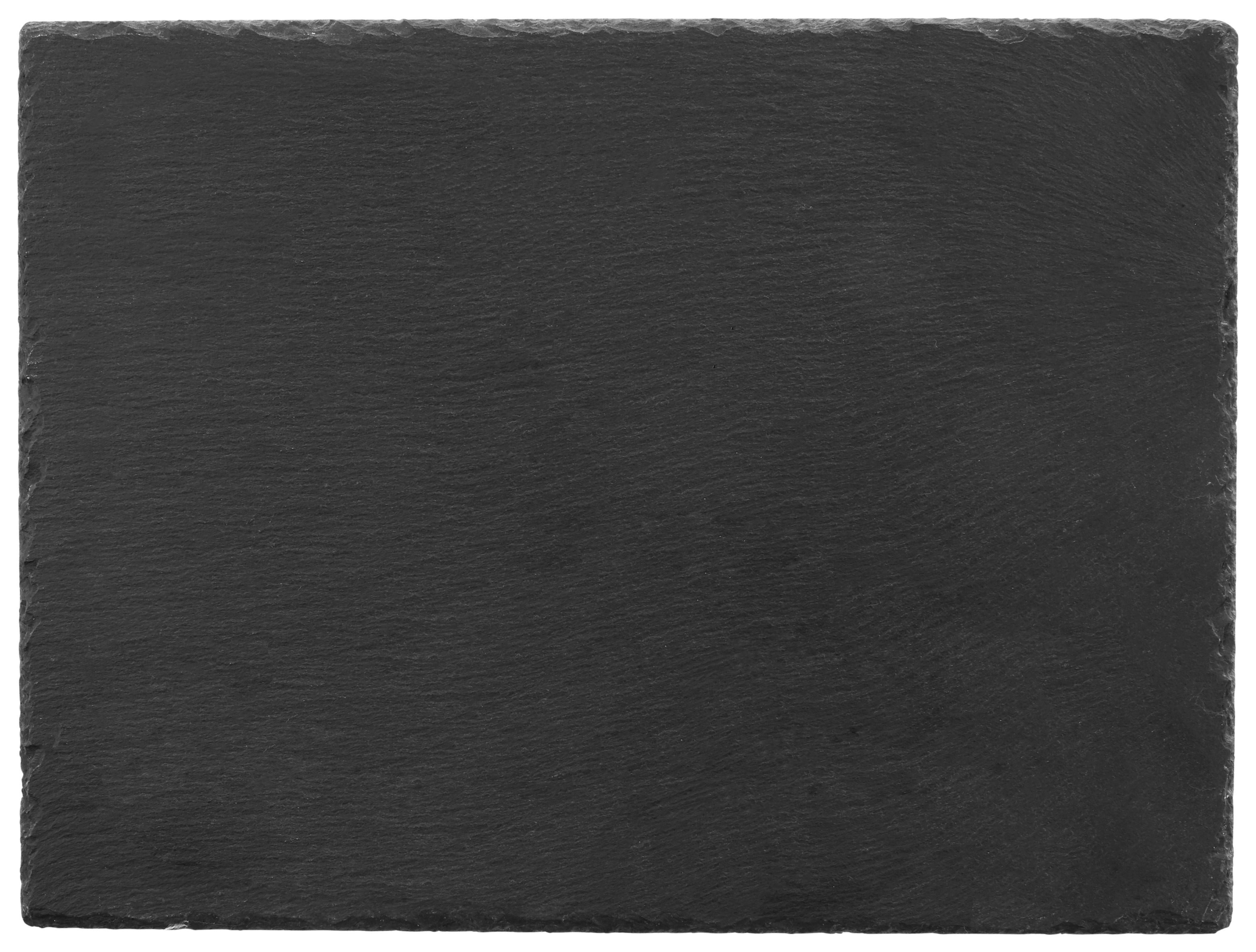 SERVÍROVACIA TÁCKA STONEY - L - čierna, Modern, plast/kameň (40/30/0,7cm) - Zandiara