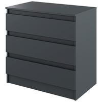 KOMODA ZORO - antracitová, Modern, kompozitné drevo (80/78/48cm)