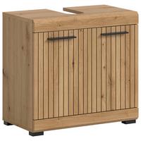 Waschbeckenunterschrank Scout Eiche Artisan Dekor B: 60cm - Schwarz/Eiche Artisan, Trend, Holzwerkstoff (60/56/34cm) - MID.YOU