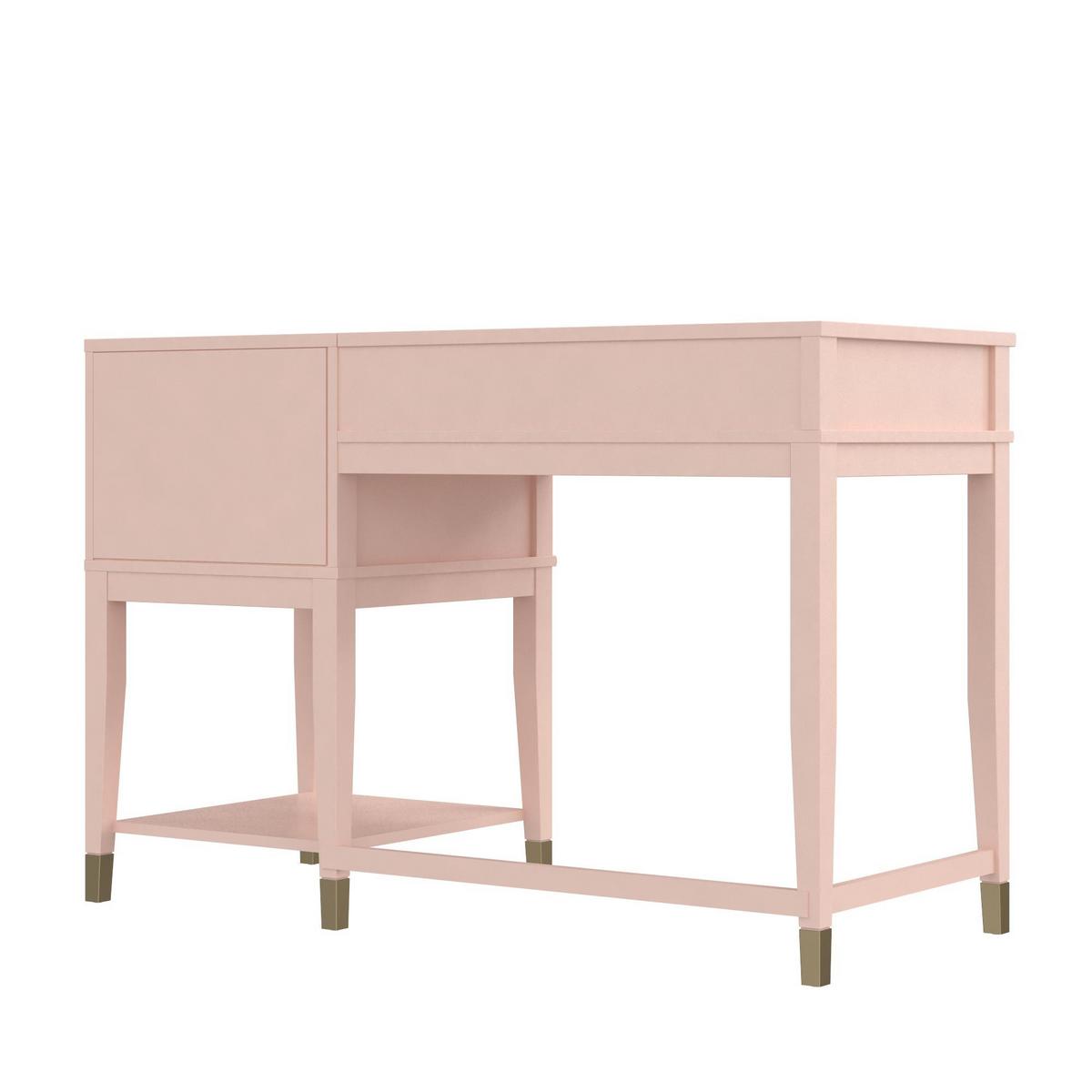 Schreibtisch Westerleigh Rosa 77 cm - Rosa, Design, Holzwerkstoff/Metall (115/77/49cm) - MID.YOU