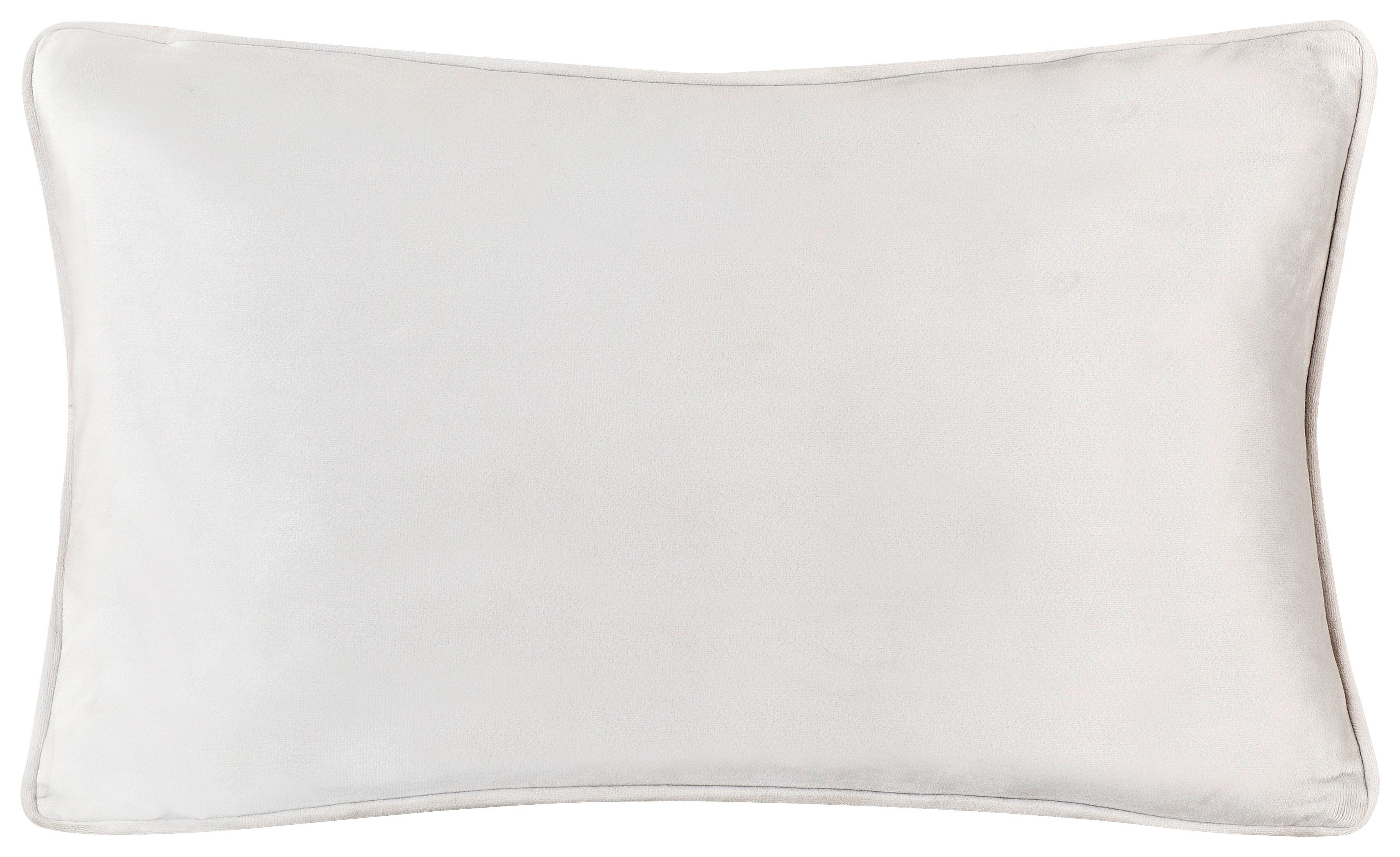 Zierkissen Romy 30x50 cm Polyester Silber mit Zipp - Silberfarben, MODERN, Textil (30/50cm) - Luca Bessoni