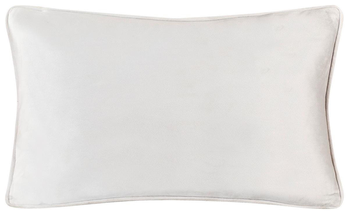 Zierkissen Romy 30x50 cm Polyester Silber mit Zipp - Silberfarben, MODERN, Textil (30/50cm) - Luca Bessoni