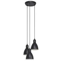 Hängeleuchte 49465 'priddy' - Schwarz/Weiß, KONVENTIONELL, Metall (32,5/110cm) - Eglo