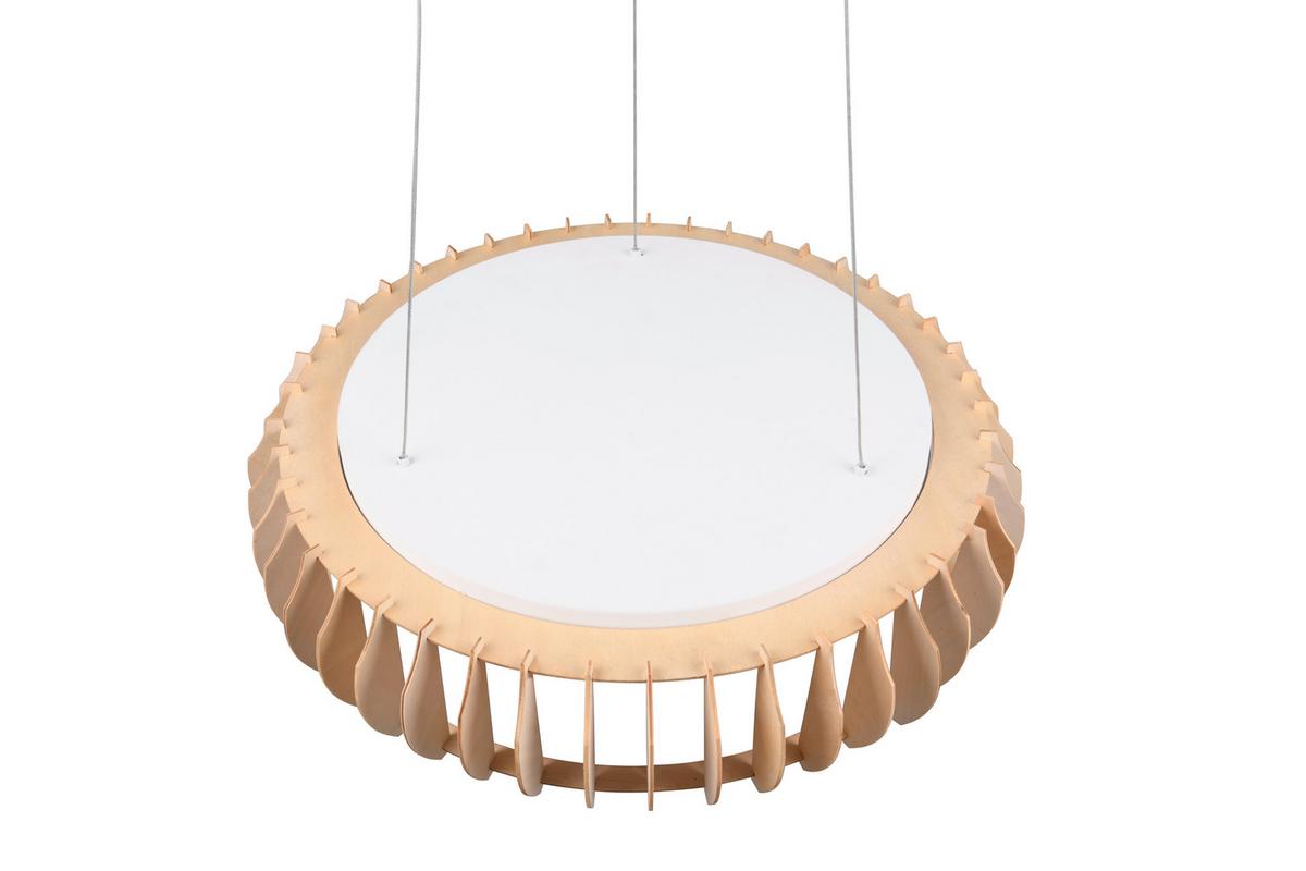 Led-pendelleuchte R32171930 Monte - Naturfarben/Weiß, Natur, Holz/Kunststoff (60/150cm)