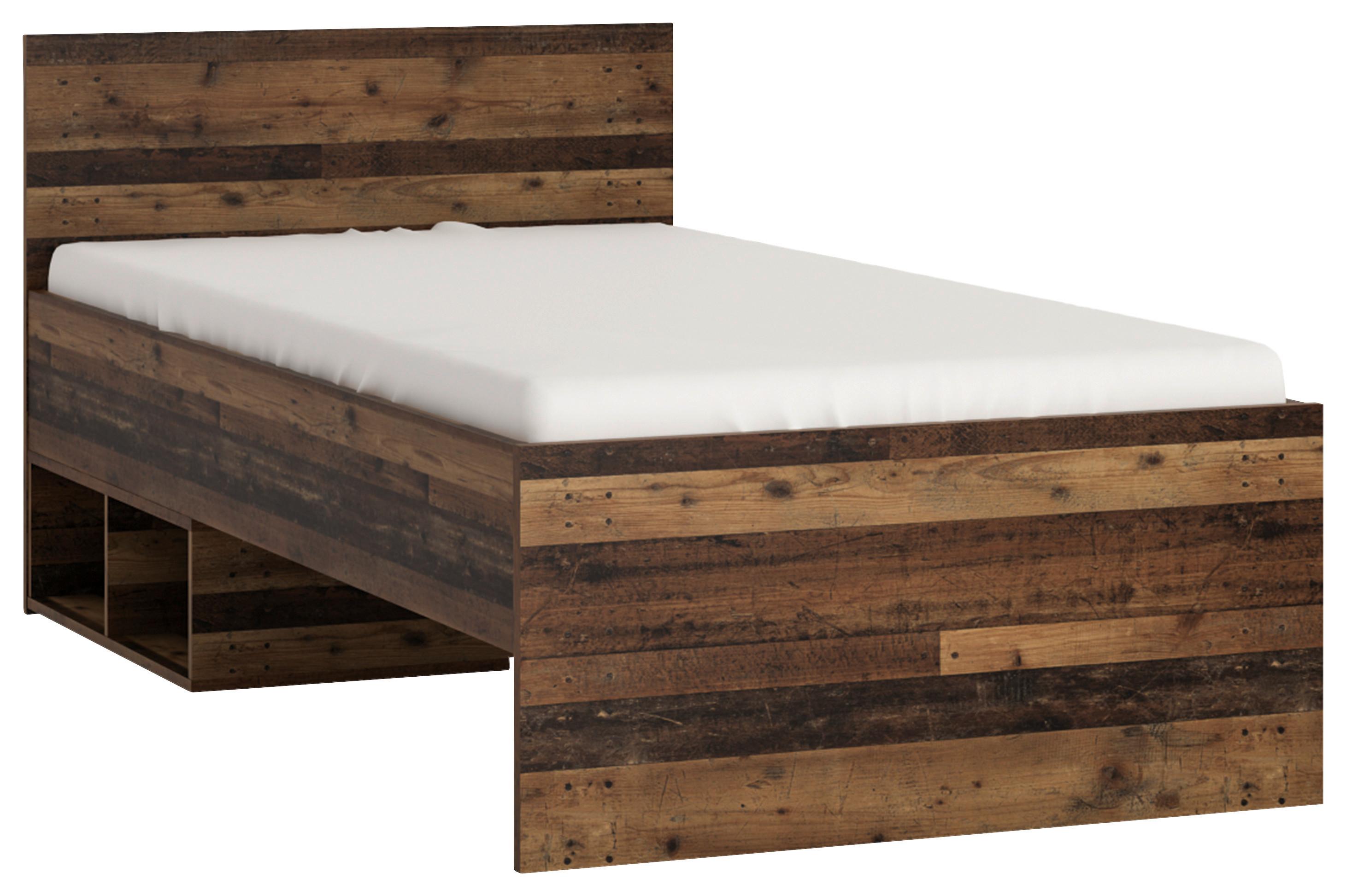 Gyerek Ágykeret Nubi 90/200 Cm - ótölgy/sötétszürke, Modern, faalapú anyag (90/200cm)