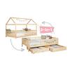 Bodenbett 90/200 Cm In Naturfarben Inkl. Laden - Naturfarben, MODERN, Holz (90/200cm) - MID.YOU