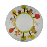Kinderdeckenleuchte Waldtiere Ø 36 Cm Rund Multicolor - Multicolor/Weiß, Trend, Kunststoff (36/10cm) - Niermann