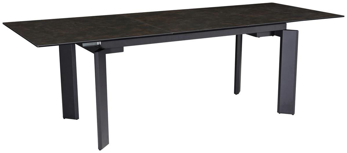 Esstisch Schwarz, L: 180 cm - Schwarz, Design, Keramik/Metall (180/95/77cm) - MID.YOU