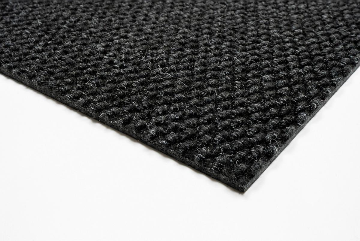 Teppichfliese Anthrazit Calypso 50x50cm Florhöhe 4,2mm - Anthrazit, Basics, Textil (50/50cm)