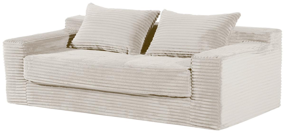 2-Sitzer Sofa Clea Beige B: 203 cm - Beige, Design, Textil (203/60/100cm) - P & B