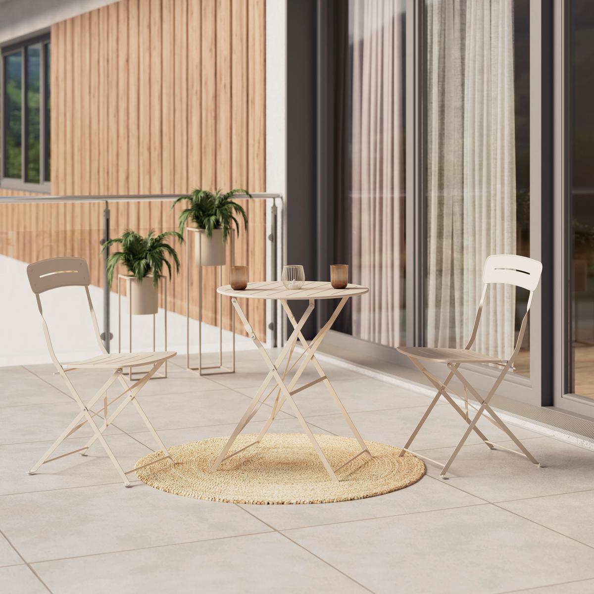 BALKÓNOVÁ ZOSTAVA OLGA - béžová, Basics, kov - Mömax