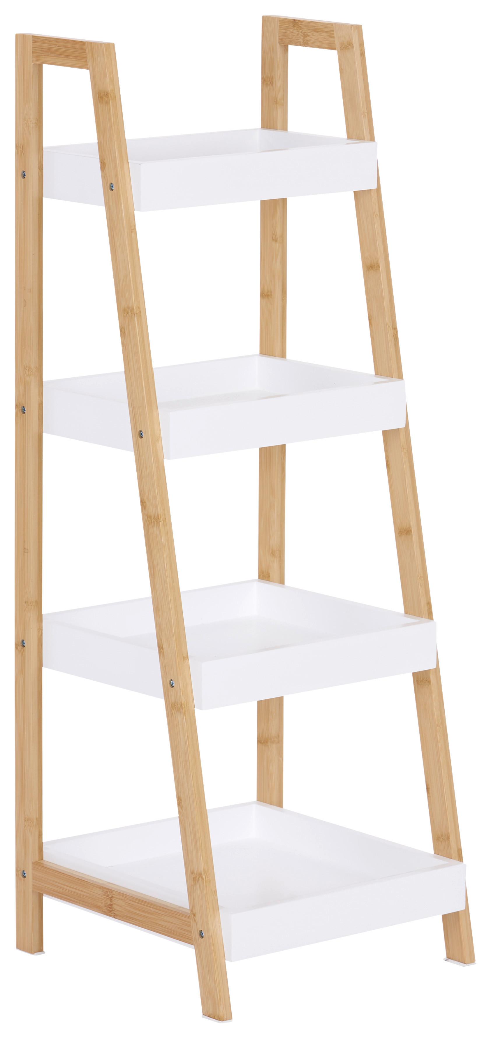 Badezimmerregal Aarhus B: 34cm Naturfarben - Naturfarben/Weiß, Design, Naturmaterialien/Holzwerkstoff (34/98/35cm) - MID.YOU