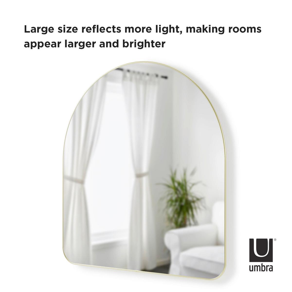 NÁSTENNÉ ZRKADLO CAIRE - zlatá, Basics, kov/sklo (87/92/3cm) - Umbra