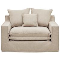 Sessel Aurora - Beige/Schwarz, Trend, Textil (129/92/105cm) - Livetastic