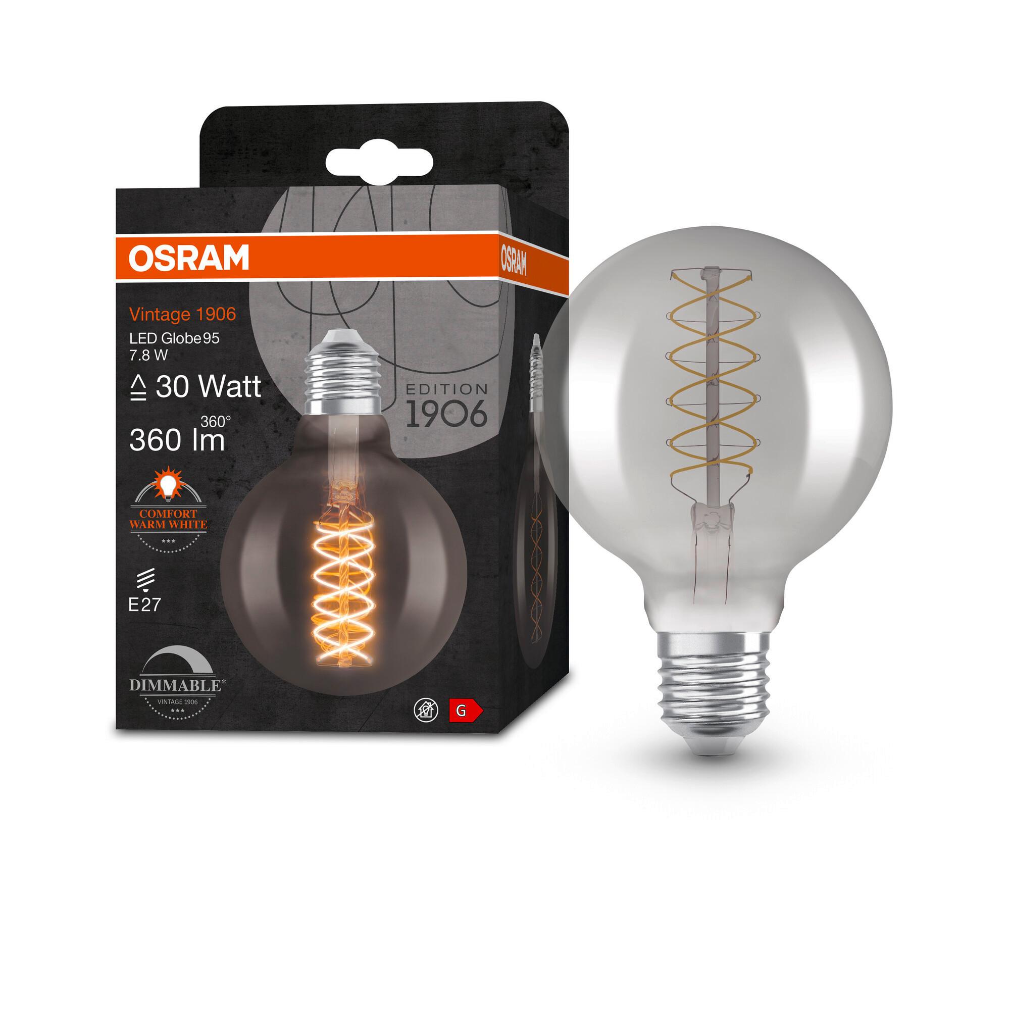 LED-Leuchtmittel Vintage 1906 Led Dim 30  7.8 W - Hellgrau, Basics, Glas (9,5/13,8cm) - Ledvance