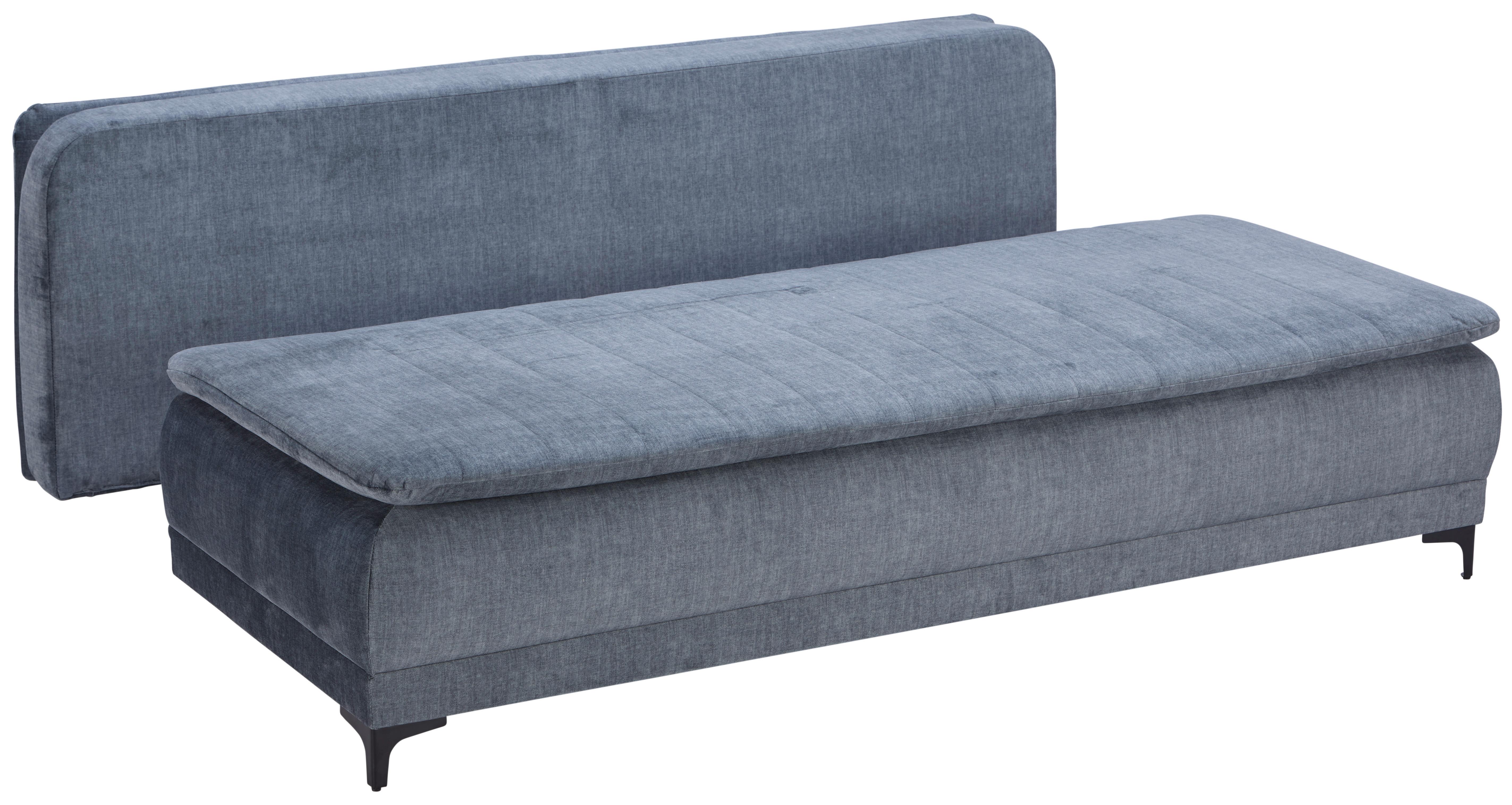 Boxspringsofa Tom - Anthrazit/Schwarz, MODERN, Textil (206/96/96cm) - Ondega
