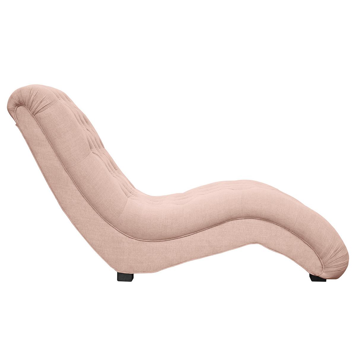 Relaxliege Sofia Rosa B: 67 cm - Schwarz/Rosa, Design, Textil (67/90/159cm) - P & B