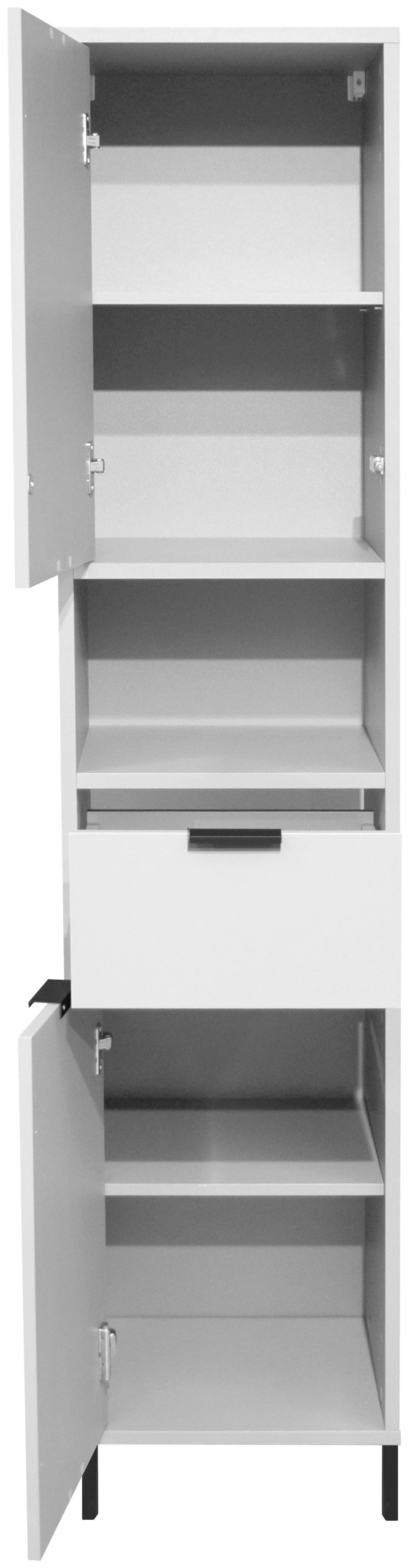 Hochschrank Bonnie Grau, B: 41 cm - Grau, MODERN, Holzwerkstoff (41/189/38cm) - Livetastic