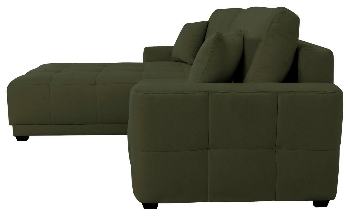 Ecksofa Mount Olivgrün S: 237x186 cm - Olivgrün, Design, Textil (237/186cm) - MID.YOU