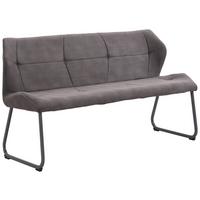 Sitzbank Rimini - Grau, MODERN, Textil/Metall (160/86/63cm) - MID.YOU