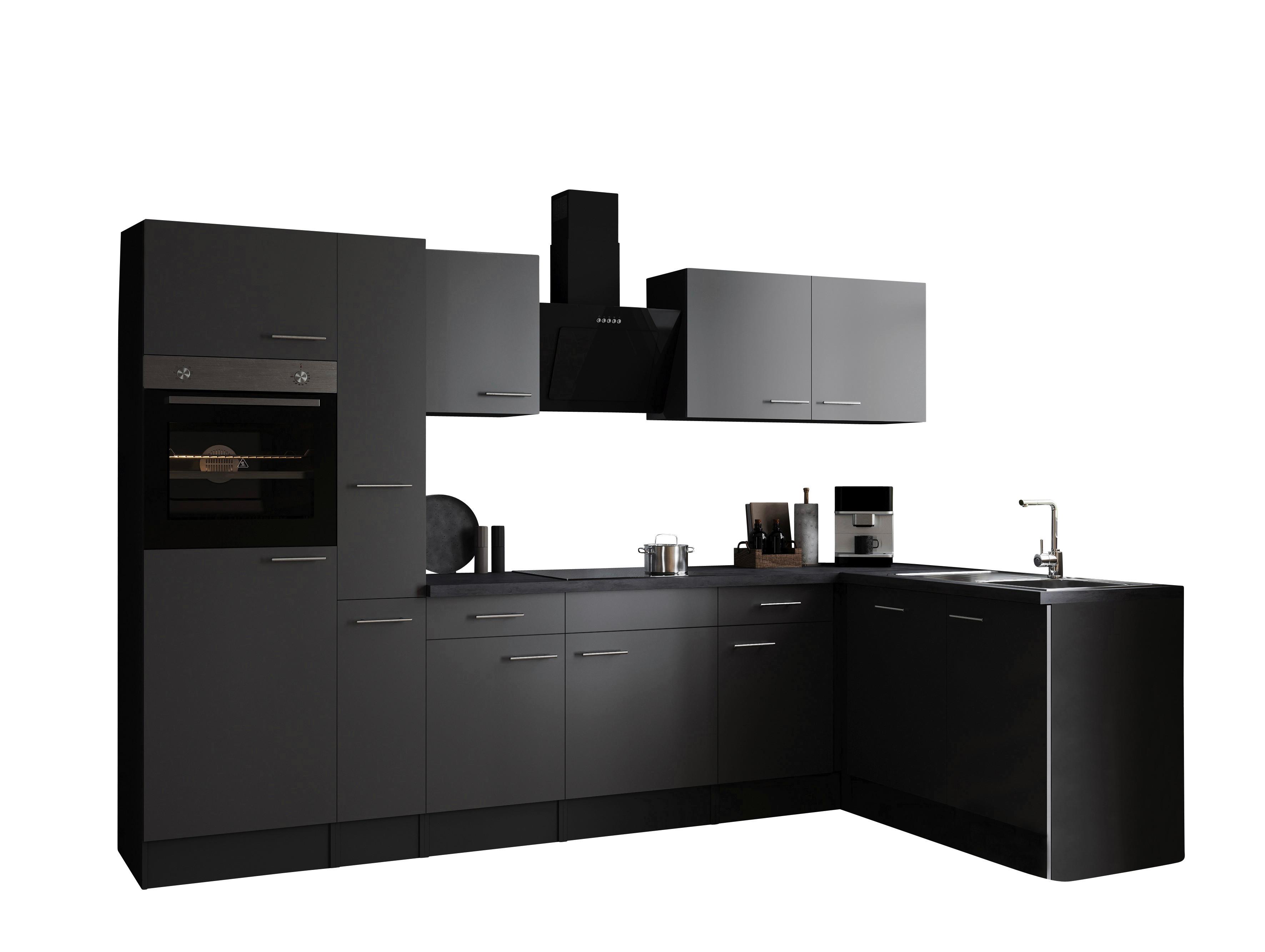 Eckküche Oliver Grau S: 310x172 Cm - Grau, Design, Holzwerkstoff (310/172cm) - Respekta