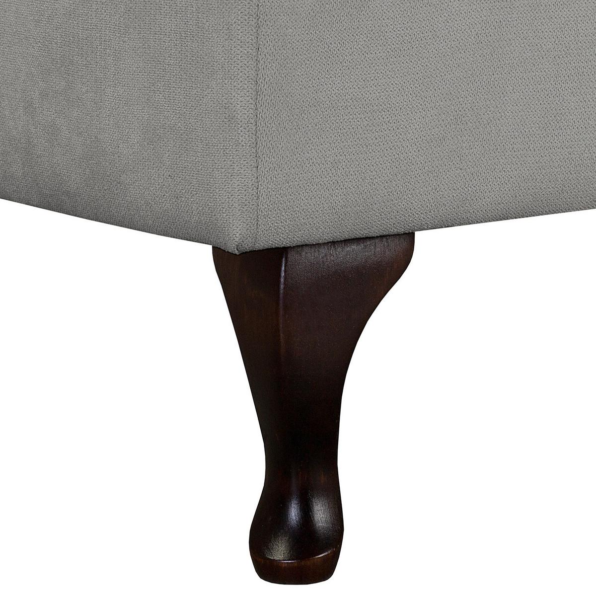 Récamiere Pako Grau B: 185cm - Braun/Grau, Design, Textil (185/93/75cm) - Livetastic