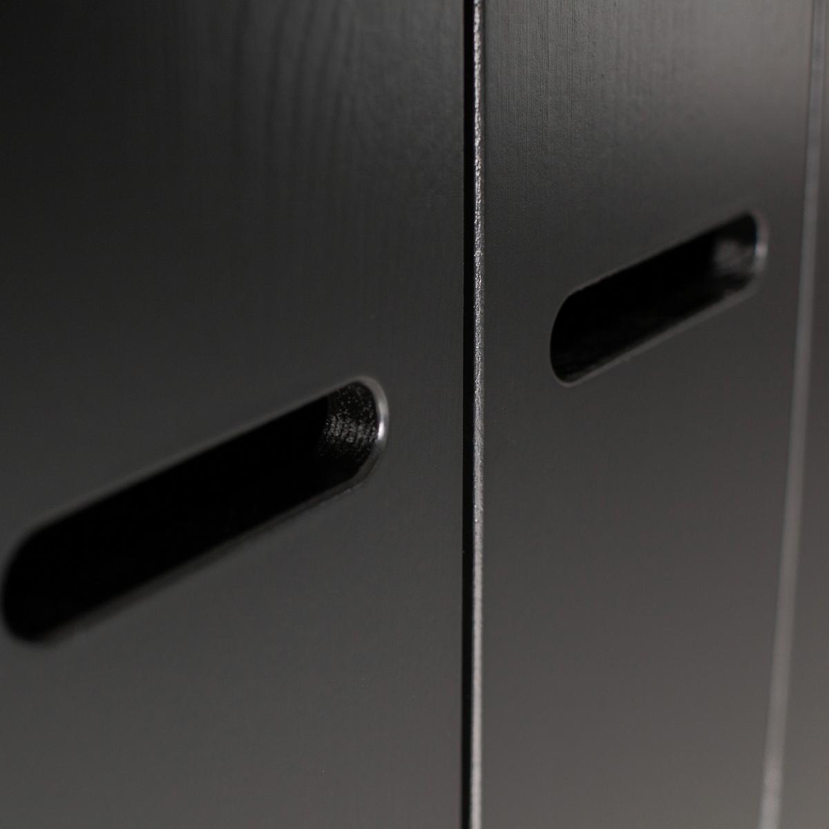 Drehtürenschrank Connect, Schwarz B: 94 Cm - Schwarz, Design, Holz (94/195/53cm) - Livetastic