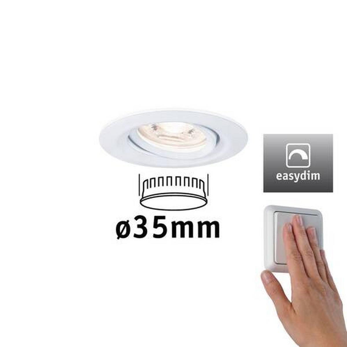 Deckenleuchte Ø 6,6 cm 1-Flammig Rund dimmbar - Design (6,6cm) - Paulmann