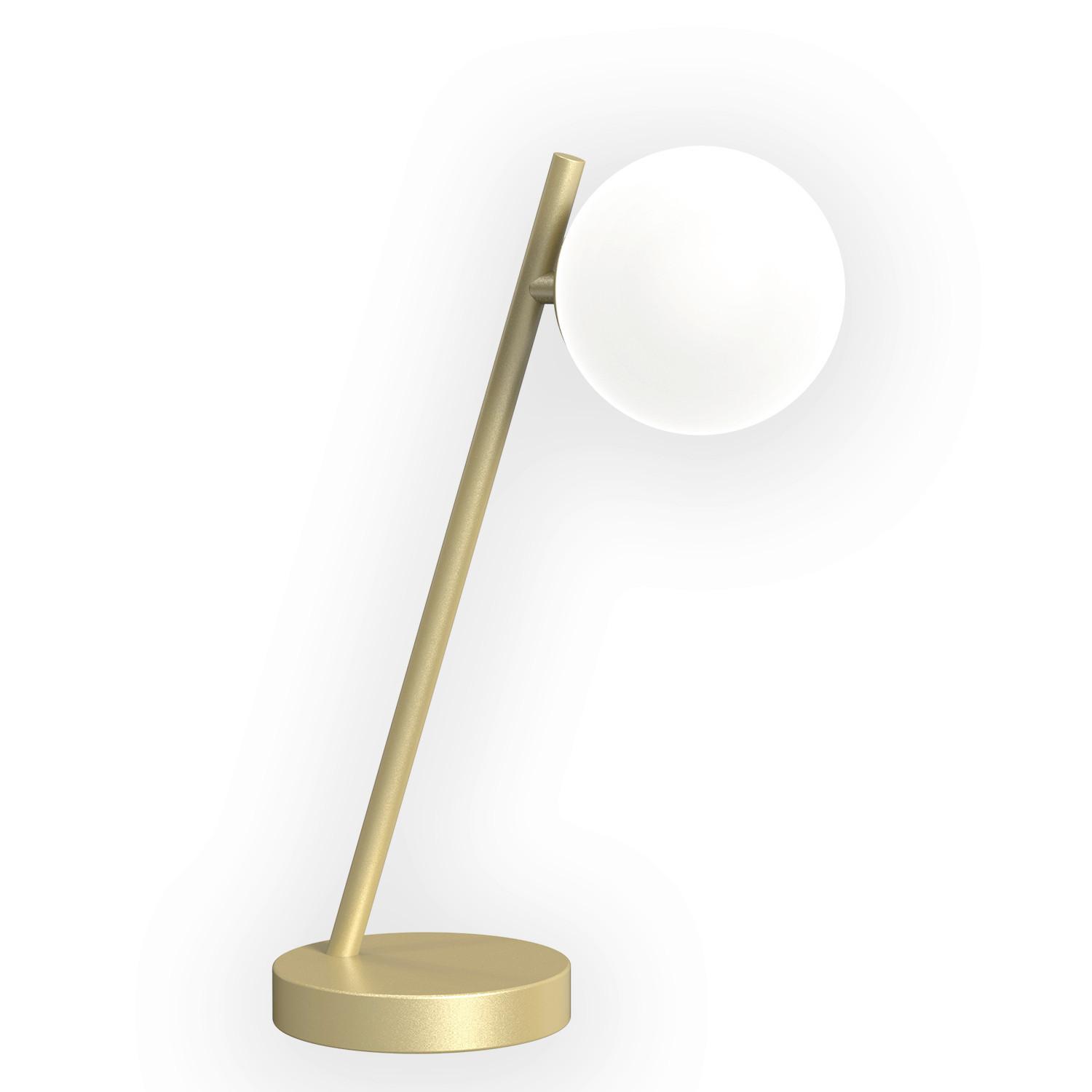 Tischleuchte Paloma Goldfarben L: 20 cm - Goldfarben/Honig, KONVENTIONELL, Glas/Kunststoff (20/12/40cm)