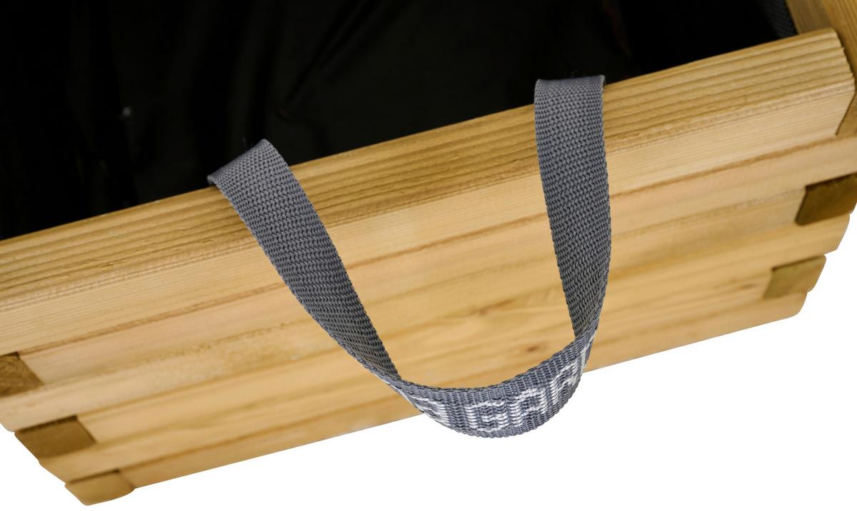 Blumenkasten Schwarz Kieferfarben B: 40 Cm - Schwarz/Kieferfarben, Basics, Holz/Textil (40/33/40cm) - Siena Garden